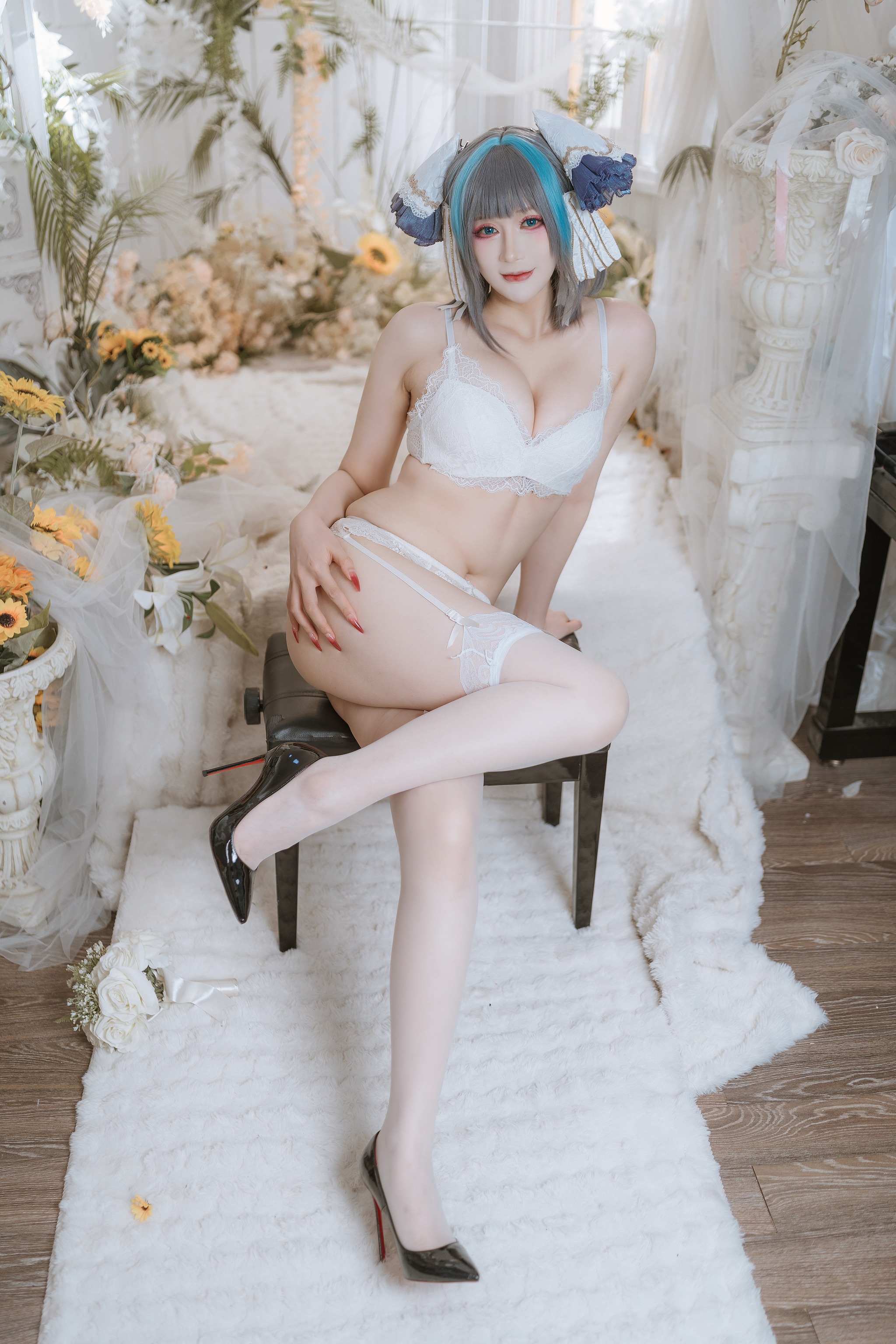 图片[1]-兔胖胖min – NO.009  碧蓝航线 柴郡 礼服[40P]-XikXak